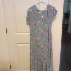 Laura Ashley dress, size 14. Full length, rayon.